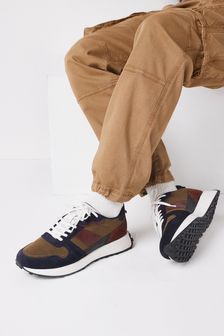 Marineblau - Retro Runner Sneaker aus Wildleder (A67196) | CHF 51