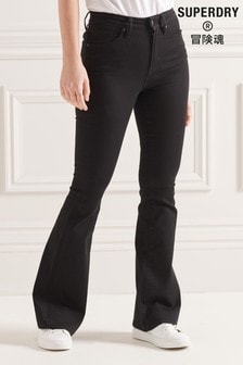 Superdry Black High Rise Skinny Flare Jeans (A67239) | $91