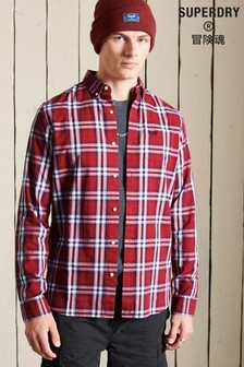 Superdry Red Organic Cotton Classic London Button Down Shirt (A67371) | 60 €