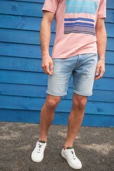 Bleach Blue Slim Fit Denim Shorts (A67415) | 7 €