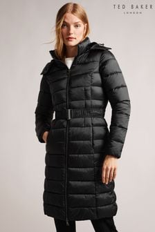 Ted Baker Black Long Aliciee Padded Coat (A67466) | €285