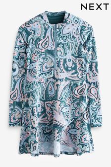 Blue Long Sleeve Burkini Swim Dress (A68273) | €26