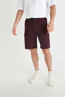 Burgundy Red Jersey Shorts With Zip Pockets (A68436) | €32
