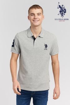 U.S. Polo Assn. Grey Player 3 Regular Fit Polo Shirt (A68798) | ₪ 210