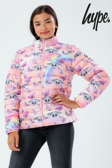 Розовая утепленная куртка с принтом бабочек Hype (A68864) | €93