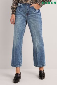 Boden Blue Rigid Cropped Flare Jeans (A69344) | $140