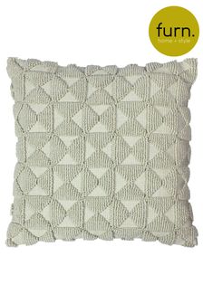 furn. Taupe Beige Varma Geometric Polyester Filled Cushion (A69538) | ₪ 75
