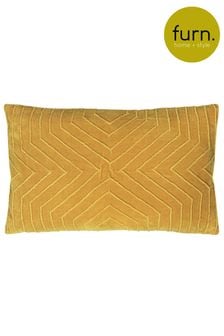 furn. Ochre Yellow Mahal Geometric Polyester Filled Cushion (A69555) | $32