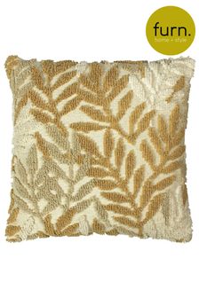 furn. Natural/Ochre Yellow Caliko Botanical Polyester Filled Cushion (A69563) | ₪ 70