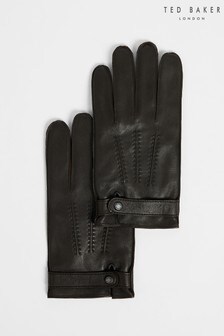 Ted Baker Mens Brown Resit Leather Top Stitch Gloves (A69714) | ₪ 321