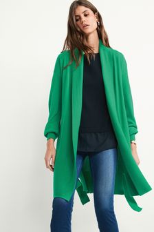 Green Longline Belted Cardigan (A70088) | AED99