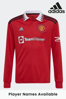 adidas Kırmızı Manchester United 22/23 Junior Uzun Kollu İç Saha Forması Tişört (A70239) | ₺ 1,038