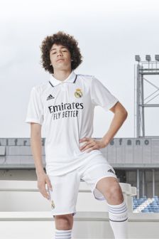 adidas Junior White Real Madrid 22/23 Home Jersey T-Shirt (A70267) | ₪ 233