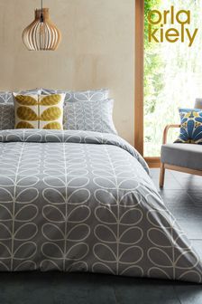 Orla Kiely Silver Linear Stem Duvet Cover and Pillowcase Set (A70317) | €74 - €134