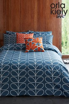 Orla Kiely Blue Linear Stem Duvet Cover and Pillowcase Set (A70318) | €74 - €134