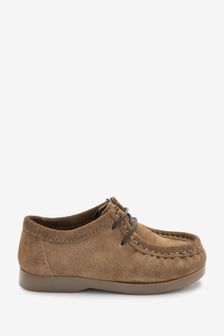 Stone Brown Leather Lace-Up Shoes (A70350) | 24 € - 28 €