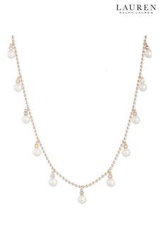 Lauren Ralph Lauren 18" Pearl and Gold Collar Necklace (A70439) | 57 €