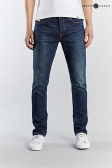 Pretty Green Denim Dark Wash SIx-Month Wash Erwood Slim Fit Jeans (A70495) | kr1 830