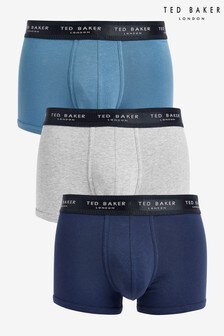 Ted Baker Blue Cotton Fashion Trunk 3 Pack (A70891) | TRY 466
