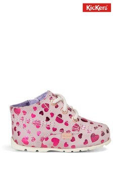 Różowe buty niemowlęce do kostki Kickers Kick (A71046) | 197 zł