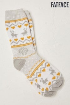 FatFace Grey Supersoft Fairisle Socks (A71482) | €14