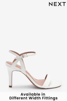 White Extra Wide Fit Forever Comfort® Strappy Skinny Heel Sandals (A71629) | €40
