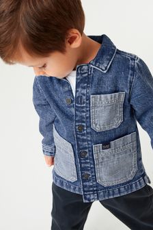 Veste chemise en jean à empiècements (3 mois - 9 ans) (A71967) | €7 - €10
