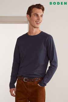 חולצת טי קלאסית עם שרוול ארוך בכחול של Boden (A71971) | ‏140 ₪