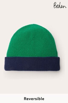 Зеленая двусторонняя шапка из мериносовой шерсти Boden (A71982) | 24 240 тг
