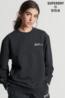 Superdry Black Recycled Micro Top Crew Sweatshirt (A72045) | 67 €