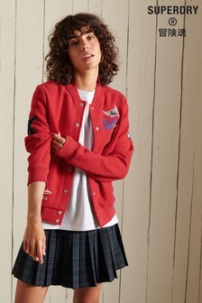 Superdry College-Bomberjacke aus Jersey, Rot (A72140) | 94 €
