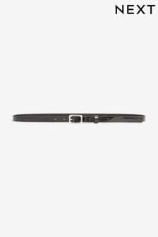 Black Skinny Patent Belt (A72200) | AED48