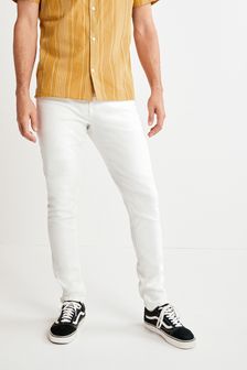 White Skinny Fit Authentic Stretch Jeans (A72475) | $35