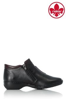Rieker Womens Black Combination Zipper Ankle Boots (A73015) | ₪ 279