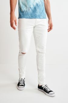 White Skinny Fit Ripped Jeans (A73125) | €33