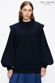 Ted Baker Blue Lousiee With Shoulder Detail Sweatshirt (A73141) | €66
