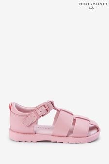 Roza - Usnjeni sandali v stilu kletke Mint Velvet (A73190) | €39 - €41