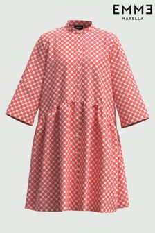 שמלת קומות בגזרה מרובעת של Emme Marella דגם Braies בצבע ורוד אלמוג (A73203) | ‏680 ₪