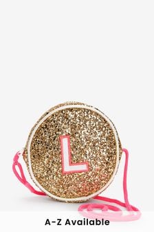 Gold L Initial Glitter Bag (A73431) | €9