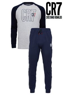 Pijama de manga larga para niño en azul marino y gris de CR7 (A73517) | 43 €