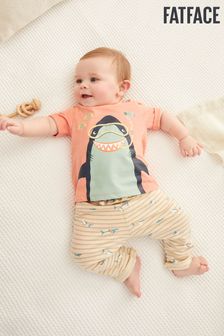 FatFace Baby Red Crew Shark T-Shirt And Leggings Set (A73576) | €8 - €10