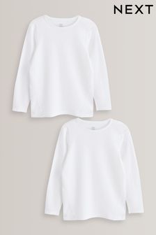 White Kind To Skin Long Sleeve Tops 2 Pack (9mths-12yrs) (A73997) | OMR6 - OMR8