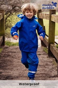 Albastru regal - Jachetă Muddy Puddles Rainy Day impermeabilă din material reciclat (A74105) | 233 LEI