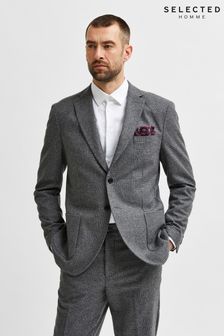 Selected Homme Grey Wes Slim Suit Jacket (A74233) | €79