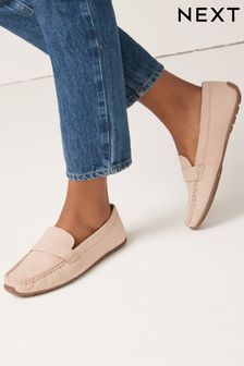Blush Pink Extra Wide Fit Forever Comfort® Leather Driver Shoes (A74352) | 28 €