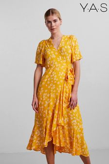 Y.A.S Limo Floral Midi Wrap Dress (A74426) | 37 €