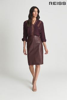 Reiss Berry Reagan Leather Pencil Skirt (A74982) | 345 €