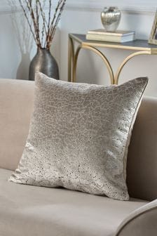 Champagne Natural Luxurious Cracked Velvet Cushion (A75183) | CA$52