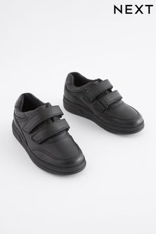 Черный - Кожаные туфли с ремешком на липучке (A75739) | 17 870 тг - 22 340 тг