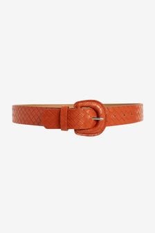 Orange Weave Covered Buckle Belt (A75795) | $22